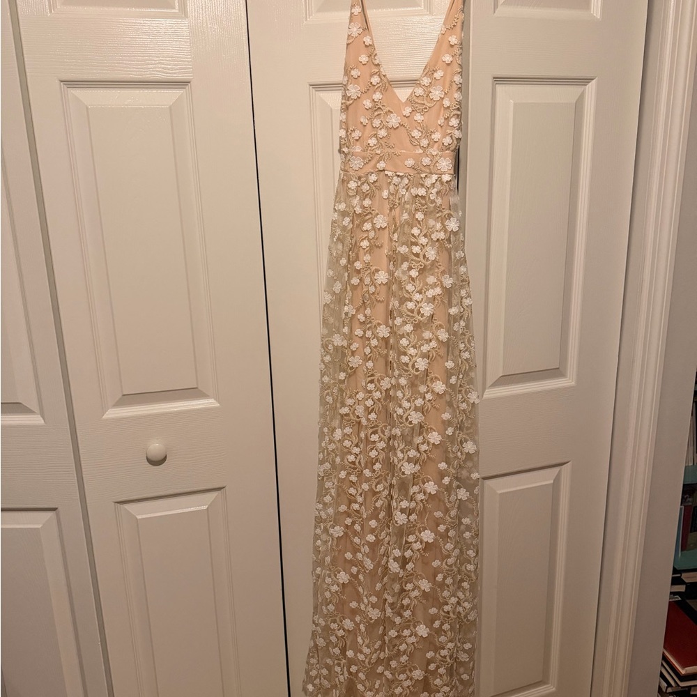 Altar'd State Cream Floral Maxi Dress